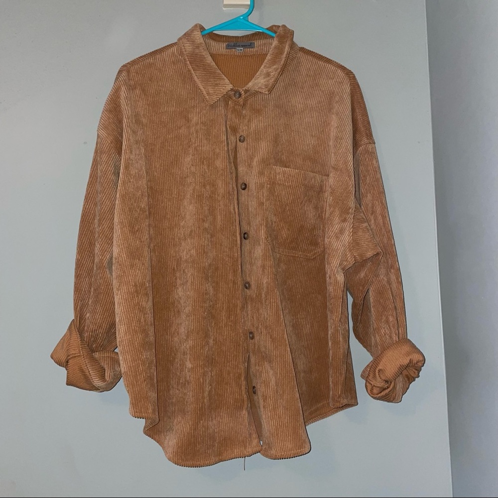Wishlist apparel camel corduroy button down